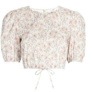 Intermix Poppy Puff Sleeve Floral Crop Top